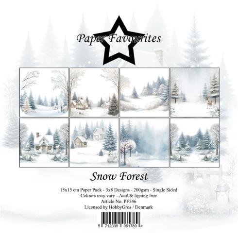 Paper Favourites - Designpapier "Snow Forest" Paper Pack 6x6 Inch - 24 Bogen
