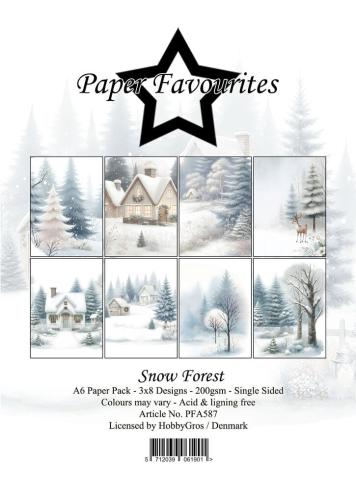 Paper Favourites - Designpapier "Snow Forest" Paper Pack A6 - 24 Bogen