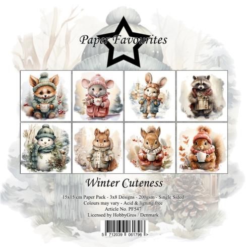 Paper Favourites - Designpapier "Winter Cuteness" Paper Pack 6x6 Inch - 24 Bogen