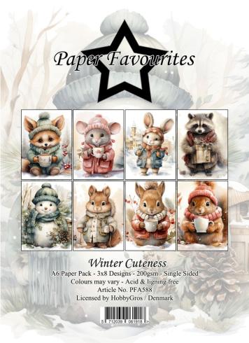 Paper Favourites - Designpapier "Winter Cuteness" Paper Pack A6 - 24 Bogen
