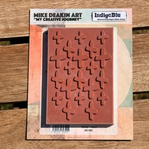 IndigoBlu - Gummistempel "Hexes" 8x5cm Rubber Stamp