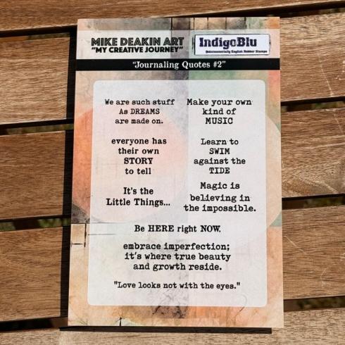 IndigoBlu - Gummistempel Set "Journaling Quotes #2" A6 Rubber Stamp