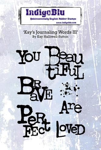 IndigoBlu - Gummistempel Set "Kays Journaling Words 3" A6 Rubber Stamp