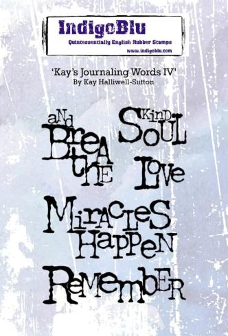 IndigoBlu - Gummistempel Set "Kays Journaling Words 4" A6 Rubber Stamp