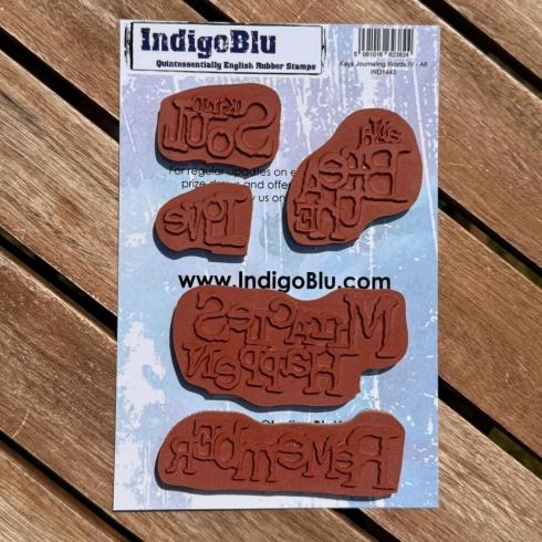 IndigoBlu - Gummistempel Set "Kays Journaling Words 4" A6 Rubber Stamp