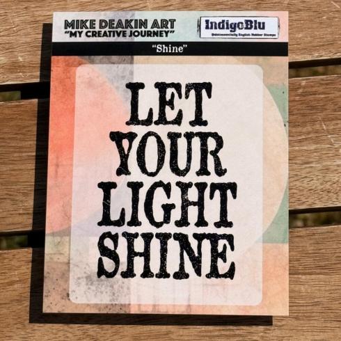 IndigoBlu - Gummistempel "Shine" 8x5cm Rubber Stamp