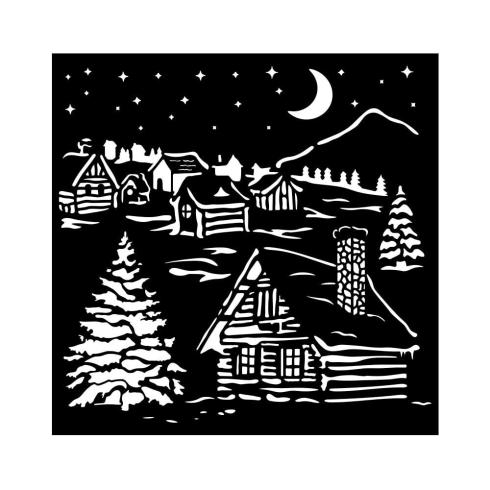 Stamperia - Schablone 18x18cm "Cottage" Stencil  