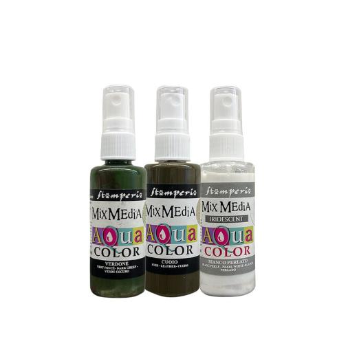 Stamperia - Aquarellfarbe "The Owl's House" Aquacolor Paint Kit 3x30ml