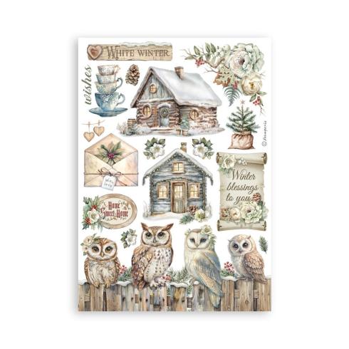 Stamperia - Washi Papier "The Owl's House" Washi Pad 14,8x21cm - 8 Bogen