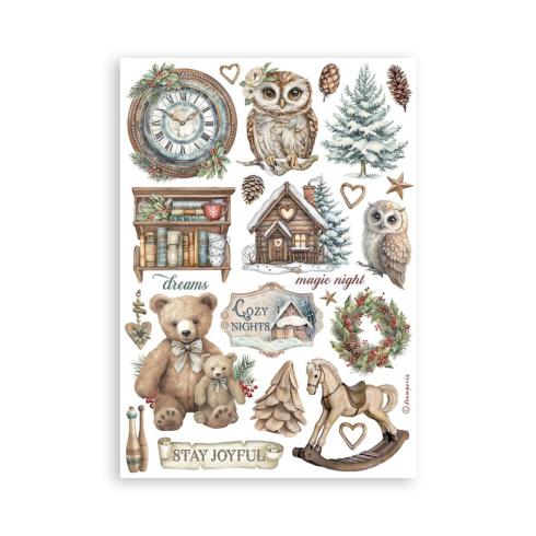 Stamperia - Washi Papier "The Owl's House" Washi Pad 14,8x21cm - 8 Bogen
