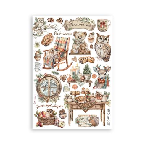 Stamperia - Washi Papier "The Owl's House" Washi Pad 14,8x21cm - 8 Bogen