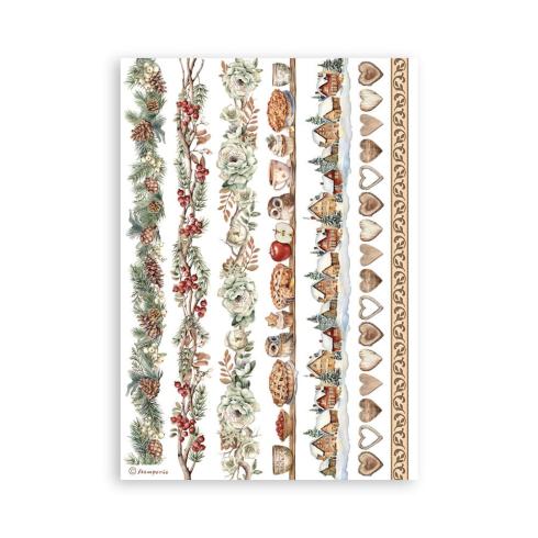 Stamperia - Washi Papier "The Owl's House" Washi Pad 14,8x21cm - 8 Bogen