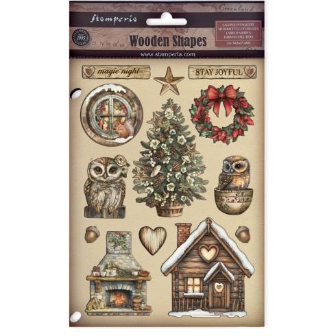 Stamperia - Holzteile A5 "The Owl's House" Wooden Shapes