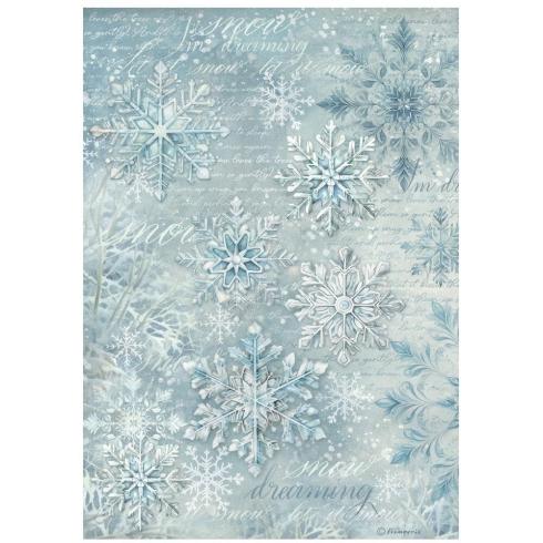 Stamperia - Decopatch Papier "Snowflakes" Decoupage A4 - 6 Bogen  