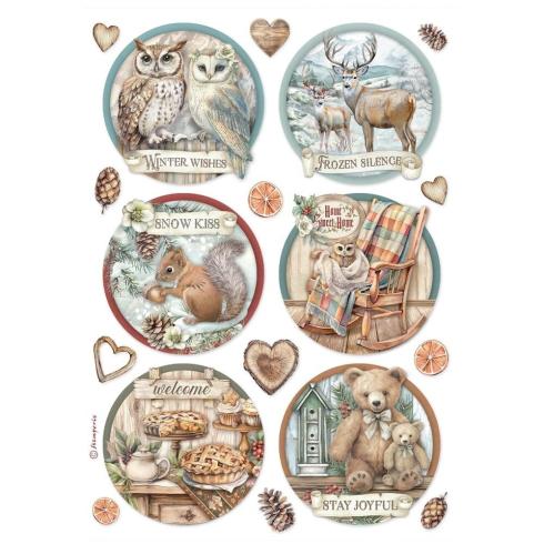Stamperia - Decopatch Papier "6 Rounds" Decoupage A4 - 6 Bogen  