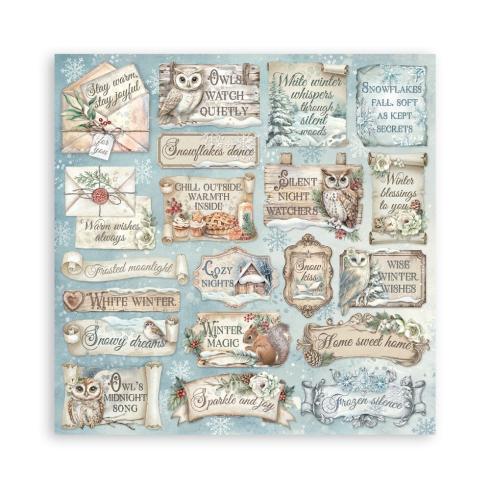 Stamperia - Designpapier "The Owl's House" Maxi Paper Pack 12x12 Inch - 22 Bogen