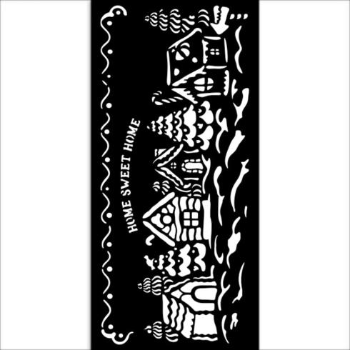 Stamperia - Schablone 12x25cm "Village" Stencil