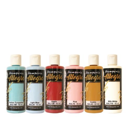 Stamperia - Acrylfarbe "Candy Christmas" Allegro Paint Kit 6x60 ml