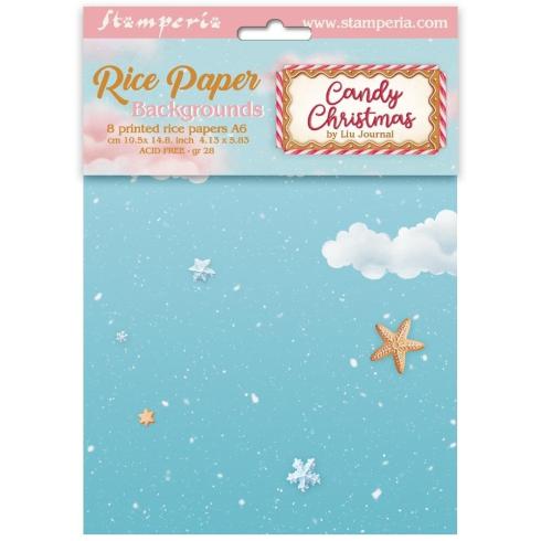 Stamperia - Decopatch Papier "Backgrounds" Decoupage A6 - 8 Bogen  