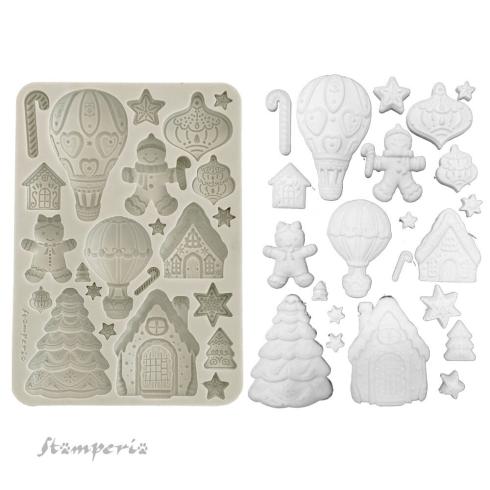 Stamperia - Gießform A5 "Gingerbreads" Soft Mould 