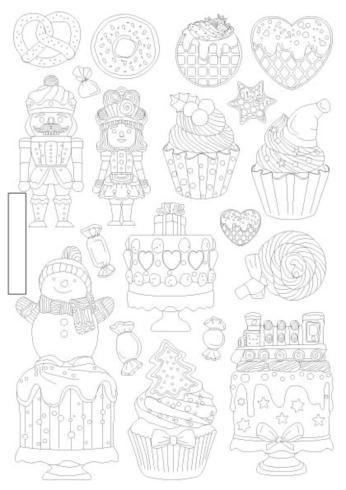 Stamperia - Gießform A5 "Cakes" Soft Mould 