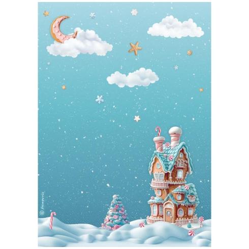 Stamperia - Decopatch Papier "Marzipan House" Decoupage A4 - 6 Bogen  