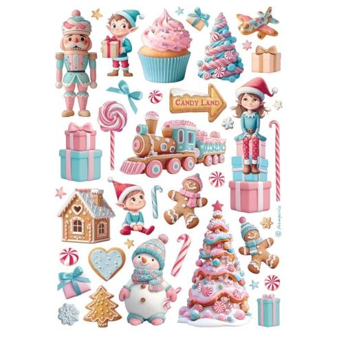 Stamperia - Decopatch Papier "Elements" Decoupage A4 - 6 Bogen  