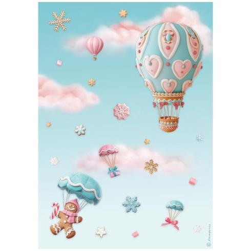 Stamperia - Decopatch Papier "Air Balloons" Decoupage A4 - 6 Bogen  