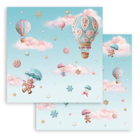 Stamperia - Designpapier "Candy Christmas" Paper Pack 8x8 Inch - 10 Bogen