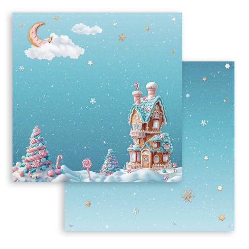 Stamperia - Designpapier "Candy Christmas" Paper Pack 8x8 Inch - 10 Bogen