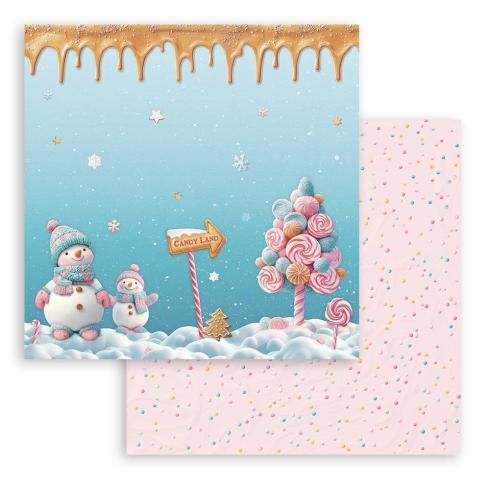 Stamperia - Designpapier "Snowmen" Paper Sheets 12x12 Inch - 10 Bogen