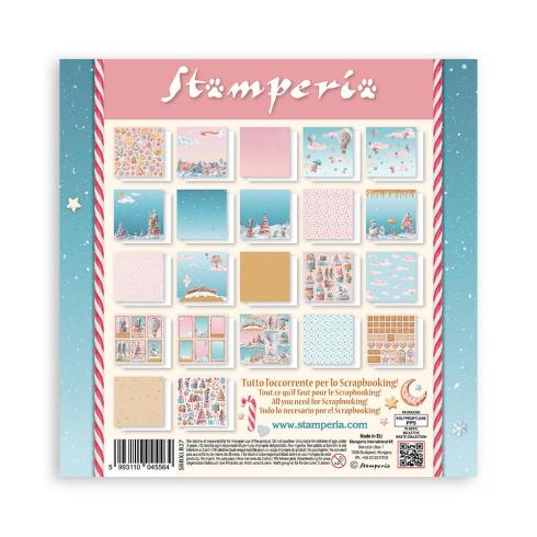 Stamperia - Designpapier "Candy Christmas" Maxi Paper Pack 12x12 Inch - 22 Bogen