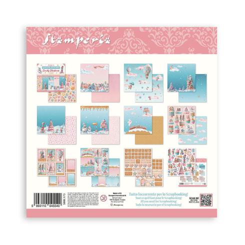 Stamperia - Designpapier "Candy Christmas" Paper Pack 12x12 Inch - 10 Bogen