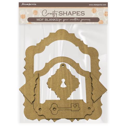 Stamperia - Holzteile "Frame and Key" MDF Crafty Shapes Blanks
