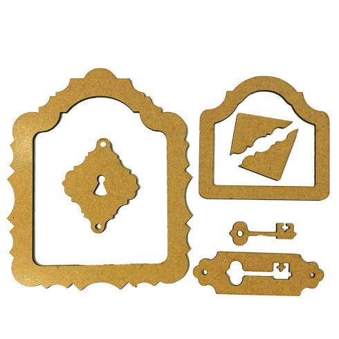Stamperia - Holzteile "Frame and Key" MDF Crafty Shapes Blanks