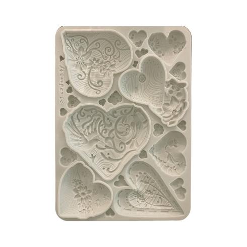 Stamperia - Gießform A5 "Simple Hearts" Soft Mould 