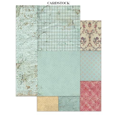 Stamperia - Papier, Aufkleber & Stanzteile "Alice in Christmas" Junk Journal Backgrounds,Stickers,Cut-Outs