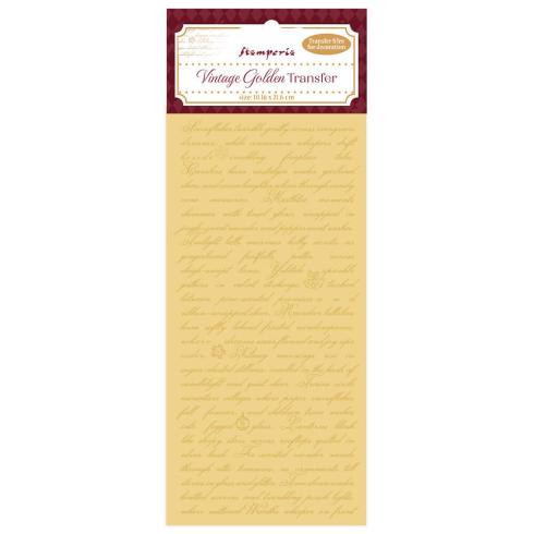 Stamperia - Transfer Aufkleber "Vintage Golden Writing" Rub-On