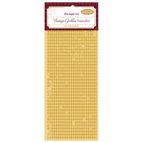 Stamperia - Transfer Aufkleber "Vintage Golden Rhombuses Pattern" Rub-On