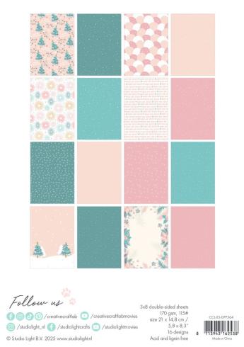 Creative Craft Lab - Studio Light - Designpapier "Let It Snow" Paper Pack 21x14,8 cm - 24 Bogen