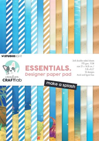 Creative Craft Lab - Studio Light - Designpapier "Make a Splash" Paper Pack 21x14,8 cm - 24 Bogen