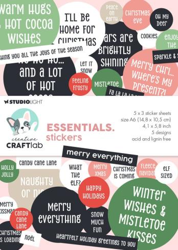Creative Craft Lab - Aufkleber "Merry Everything" Essentials Stickers