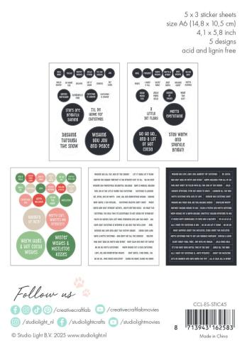 Creative Craft Lab - Aufkleber "Merry Everything" Essentials Stickers