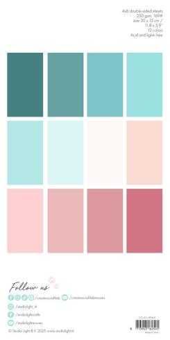 Creative Craft Lab - Studio Light - Cardstock "Winter Pastels" Paper Pack 30x15cm - 24 Bogen