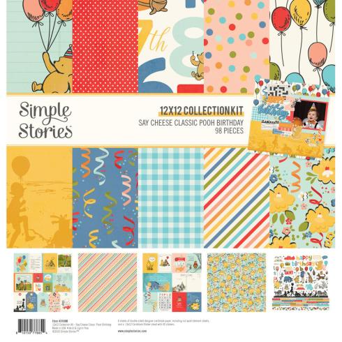 Simple Stories - Collections Kit "Say Cheese Classic Pooh Birthday" 12 Bogen Designpapier