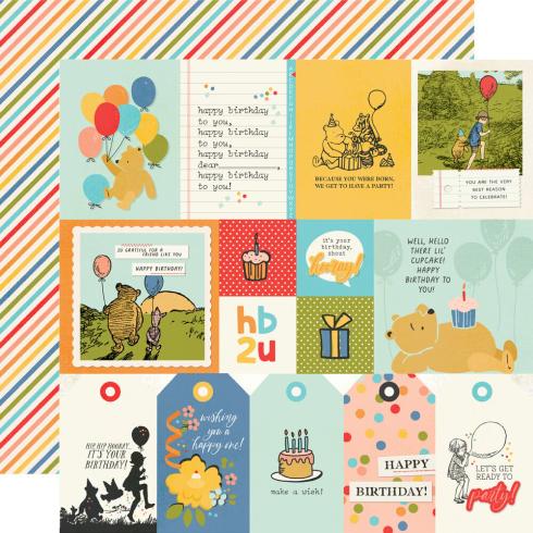 Simple Stories - Collections Kit "Say Cheese Classic Pooh Birthday" 12 Bogen Designpapier