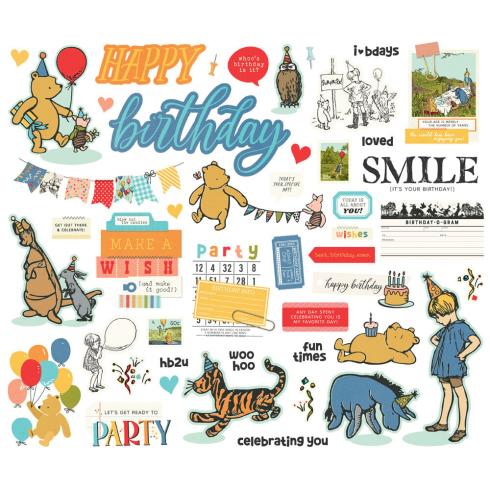 Simple Stories - Stanzteile "Say Cheese Classic Pooh Birthday" Bits & Pieces 