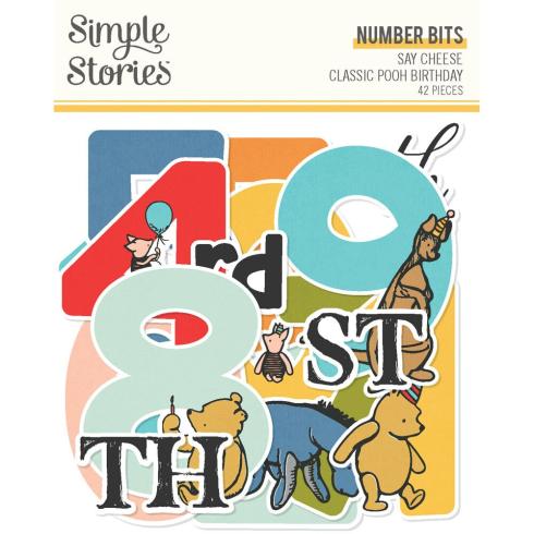 Simple Stories - Stanzteile "Say Cheese Classic Pooh Birthday" Number Bits & Pieces 