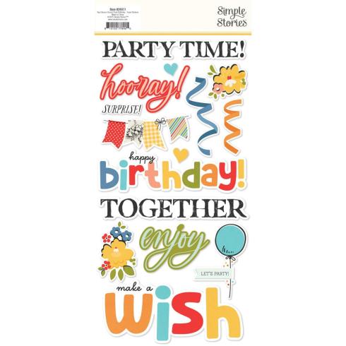 Simple Stories - Aufkleber "Say Cheese Classic Pooh Birthday" Foam Sticker