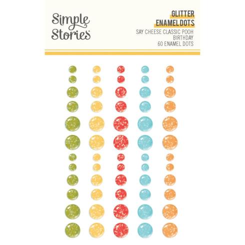 Simple Stories - Enamel Dots "Say Cheese Classic Pooh Birthday" 60 Stück 